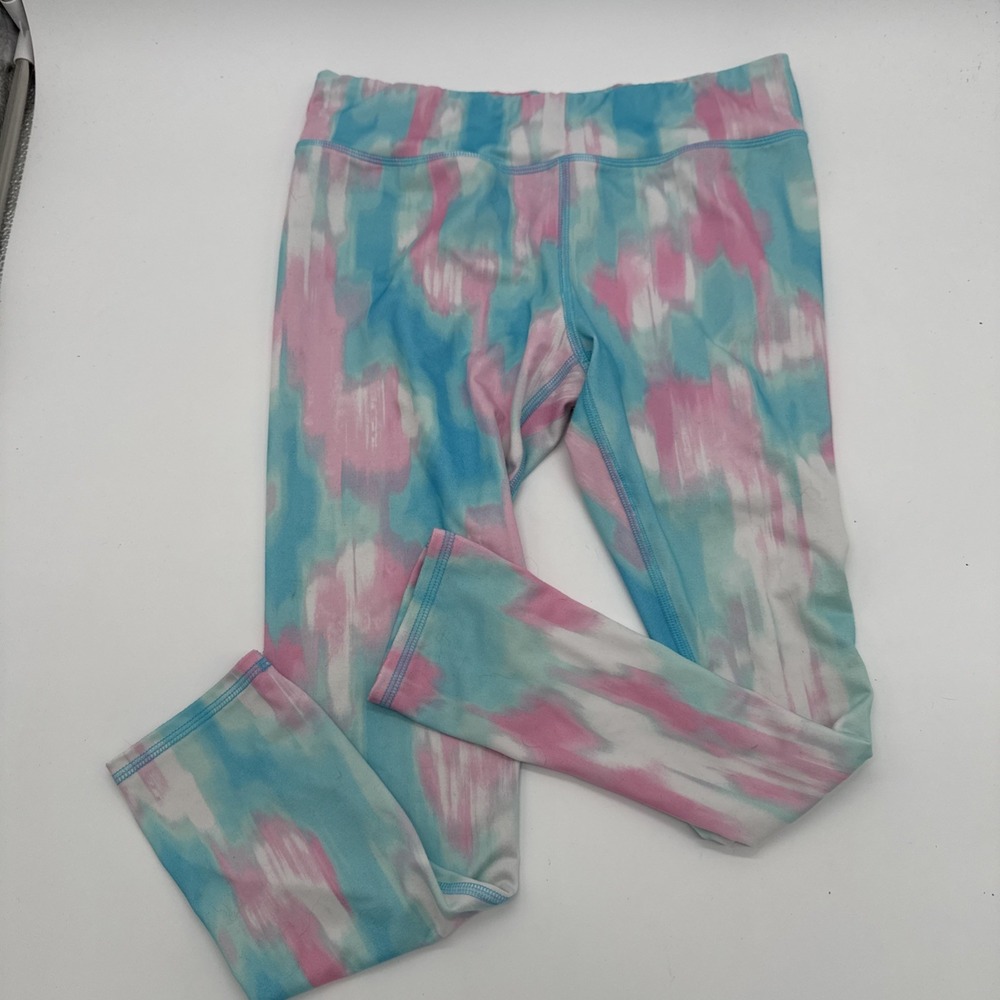 Athletic‎ Works Active Leggings Cotton Candy Pink Blue Girls 10/12